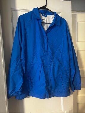 Converse Women's Bright Blue Bomber-Style Coach Jacket